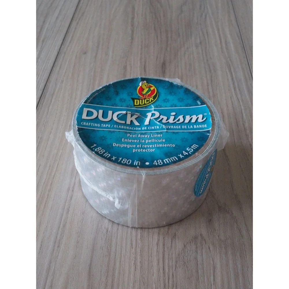 NEW Duck Prism Silver Holographic Crafting Tape Iridescent Mosaic